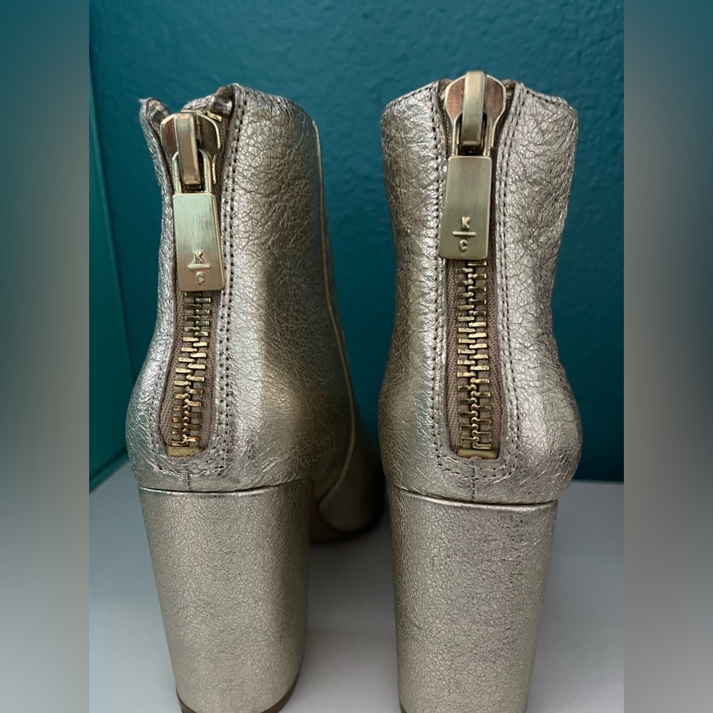 Leather Kenneth Cole gold metallic boots - Picture 3 of 6